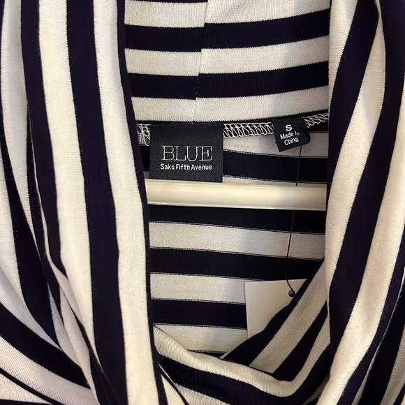 Blue by Saks Fifth Avenue striped poncho - Picture 5 of 8